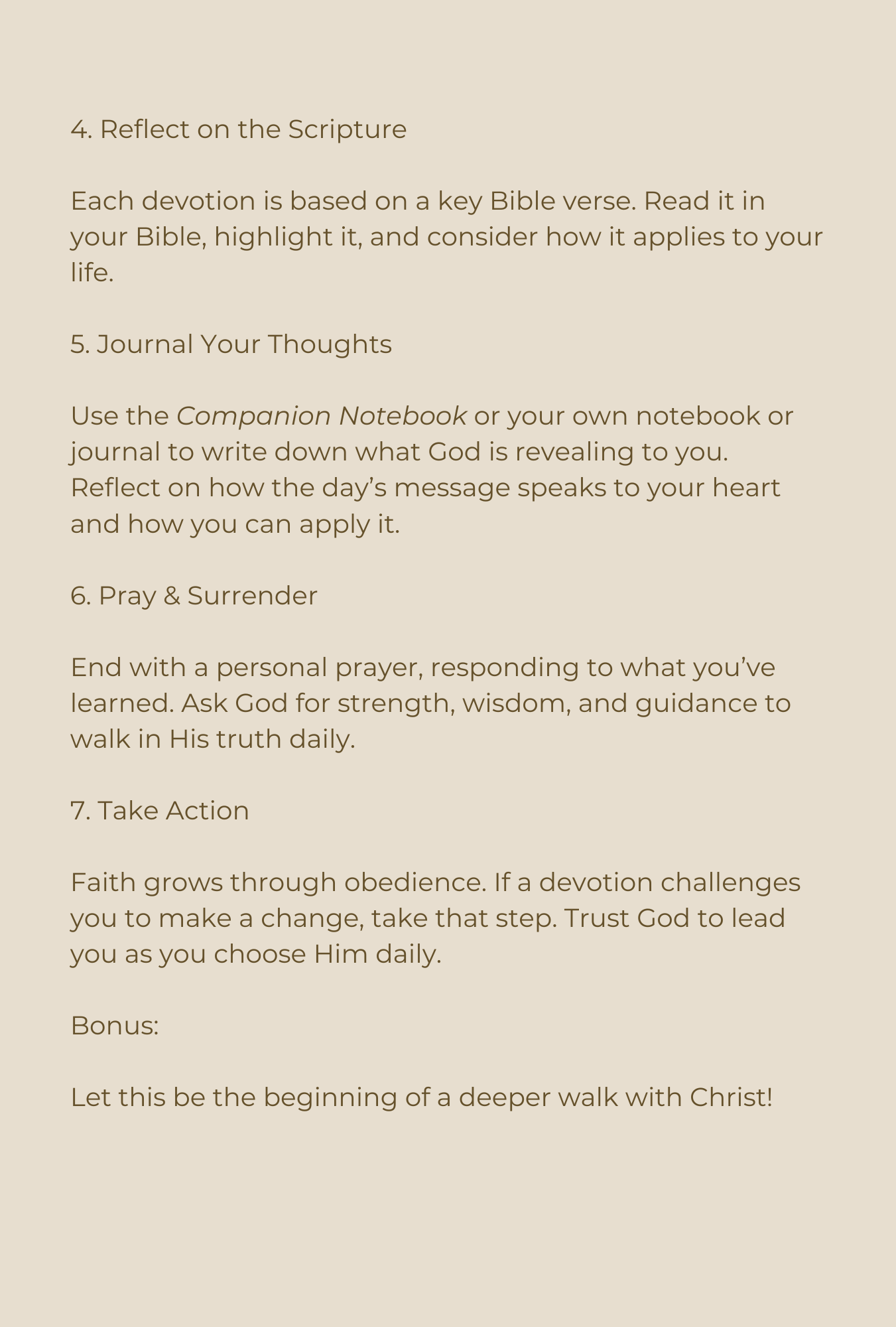Choose Him 30 Day Devotional Companion