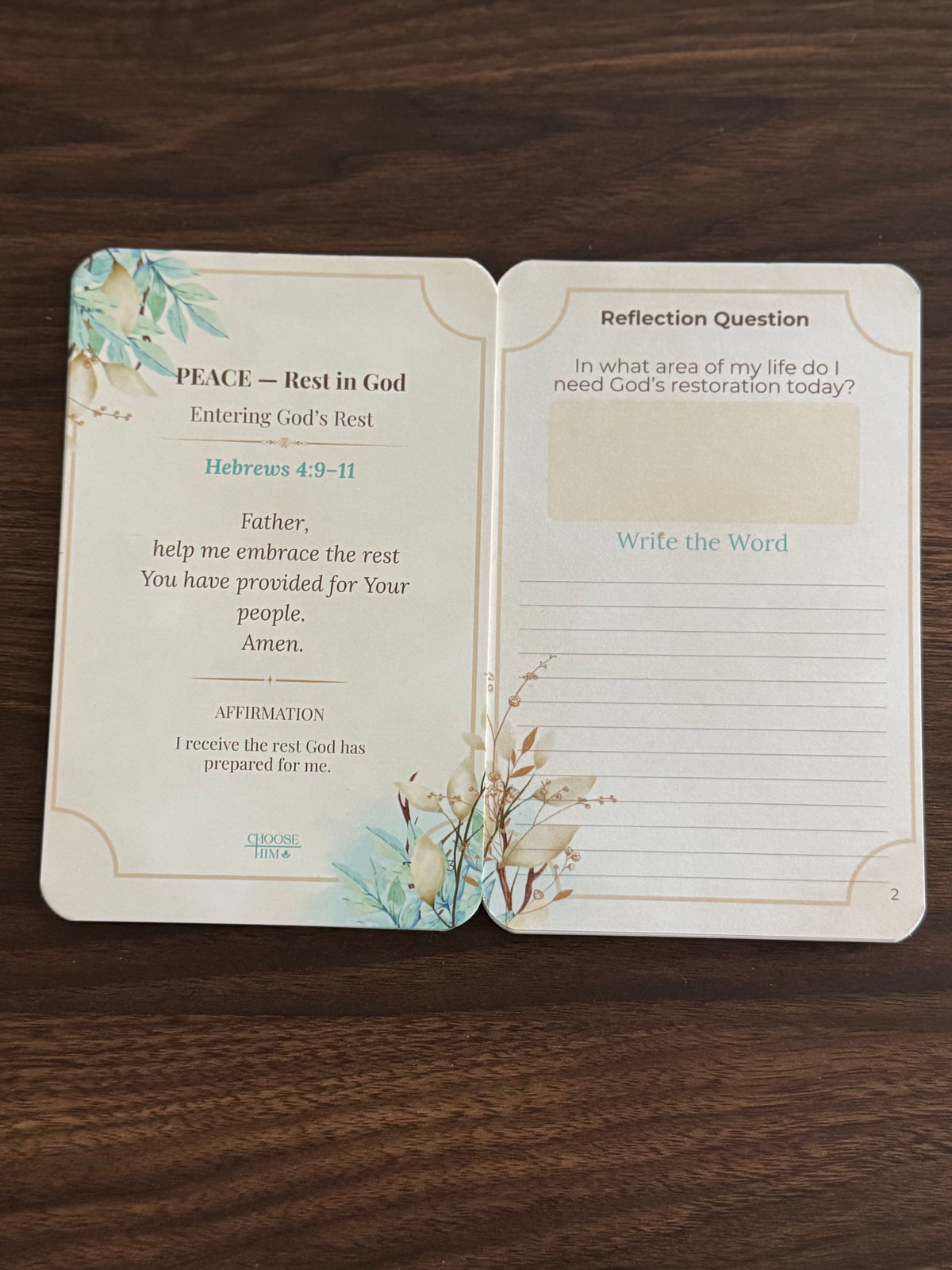 Quiet Time Cards Peace Set