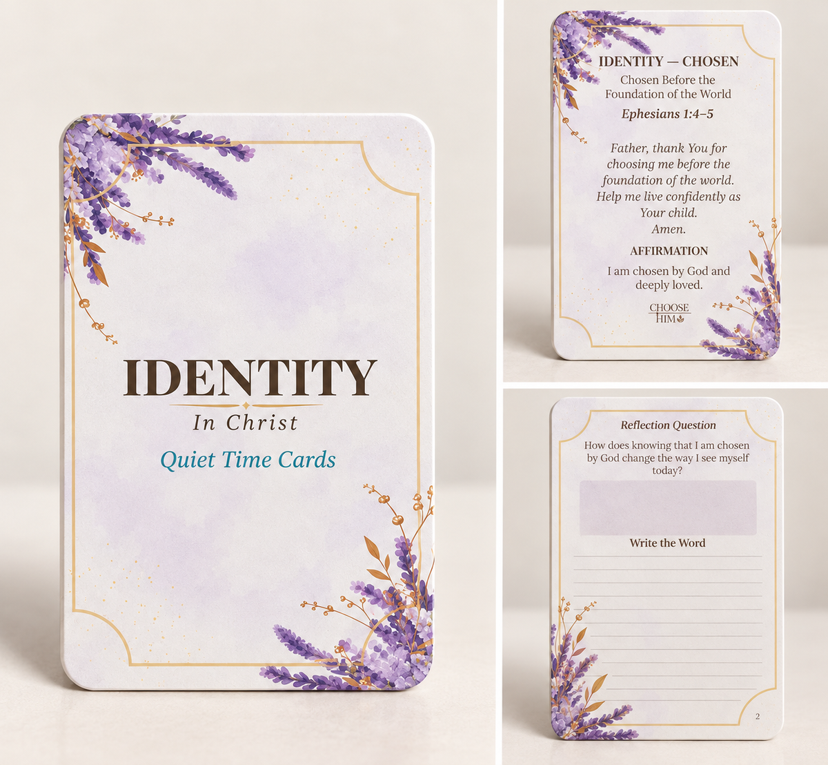 Quiet Time Cards Identity Set