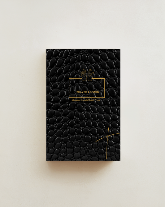 My Prayer Record Journal - Black Aligator