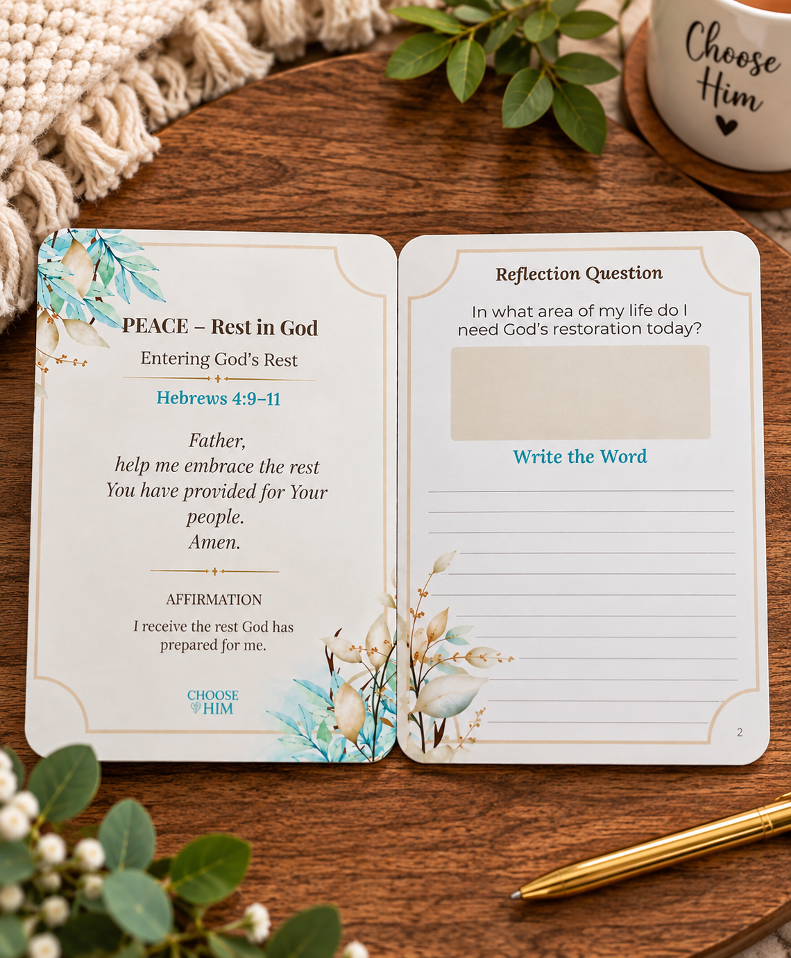Quiet Time Cards Peace Set