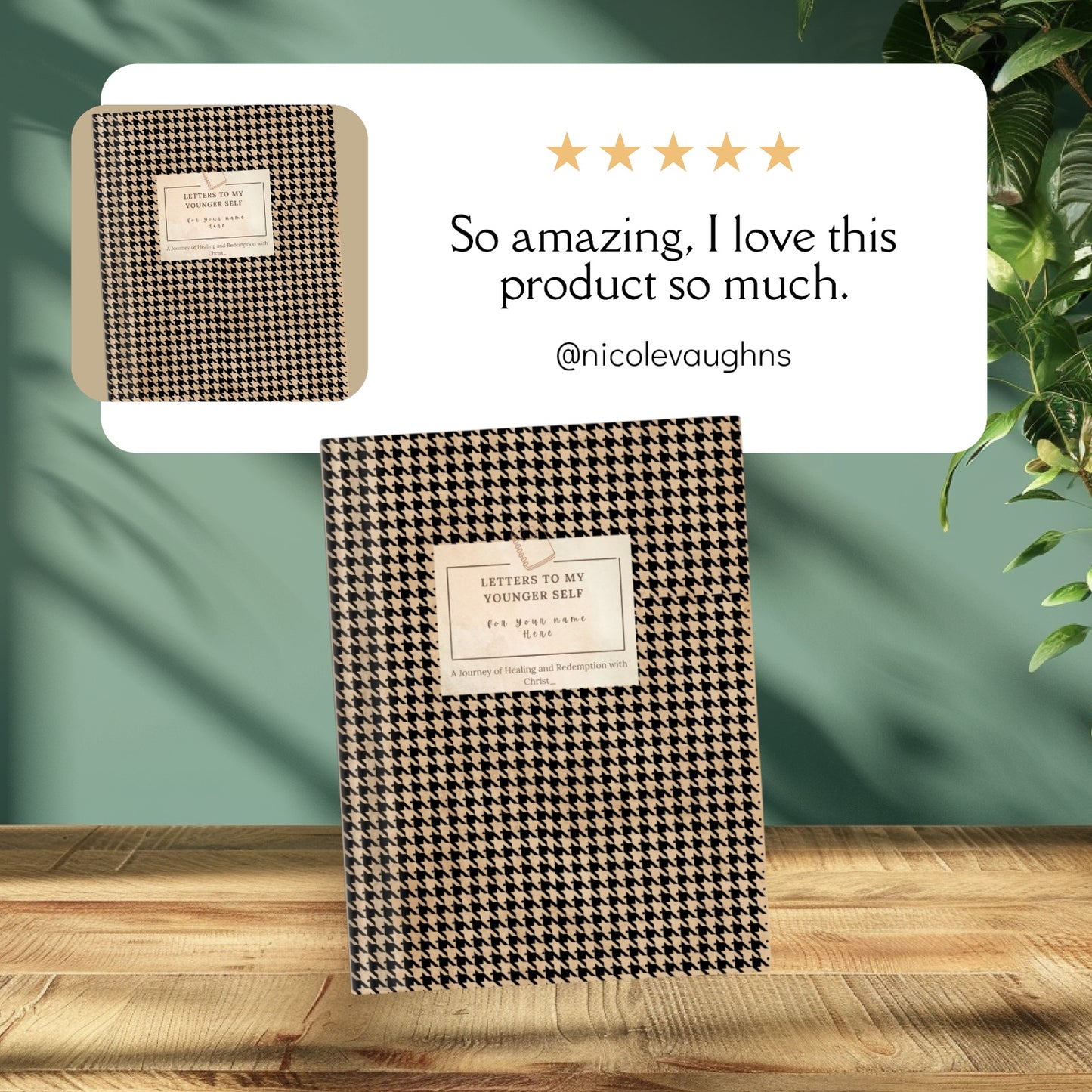 Letters to Myself Keepsake Journal - Houndstooth